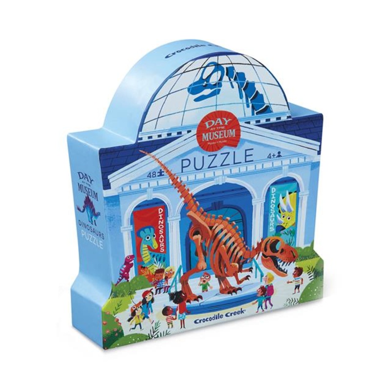 Crocodile Creek Puzzle | A Day At The Museum Dinosaurs 48pc
