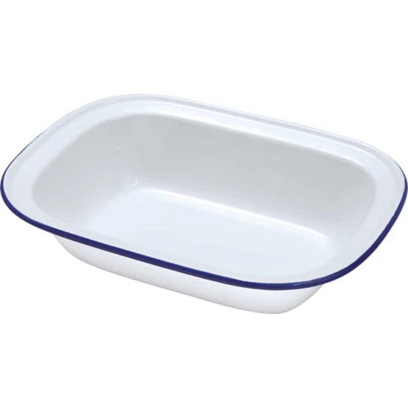 Enamel Oblong Pie Dish 32cm