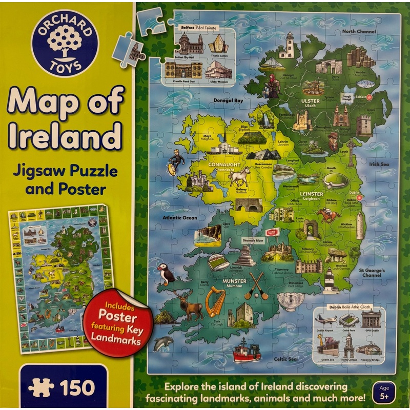 Orchard Ireland Map Puzzle with Poster