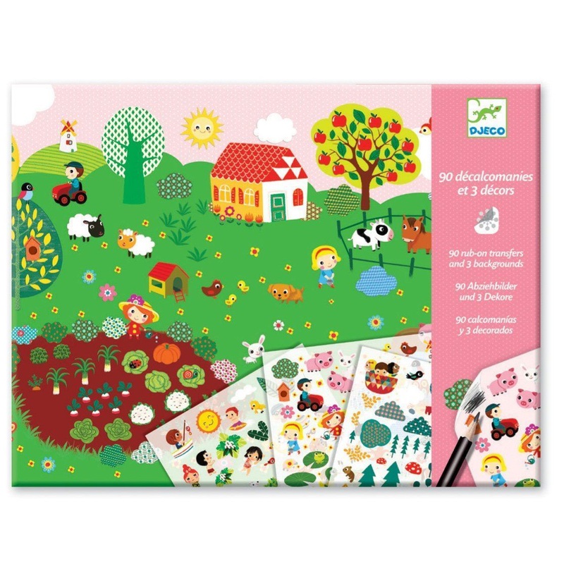 Djeco | Rub-On Transfers  Sea Mountains And Countryside