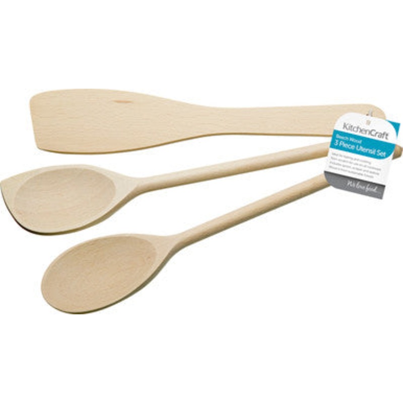 3pc Wooden Utensil Set