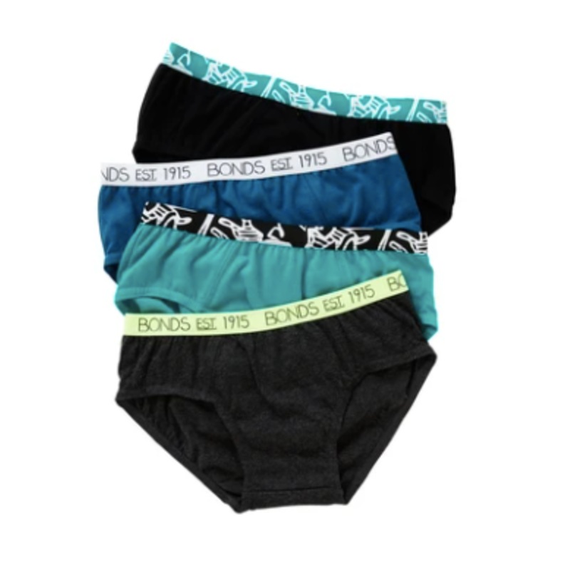Bonds – Boys Briefs 4pk – Night Hues