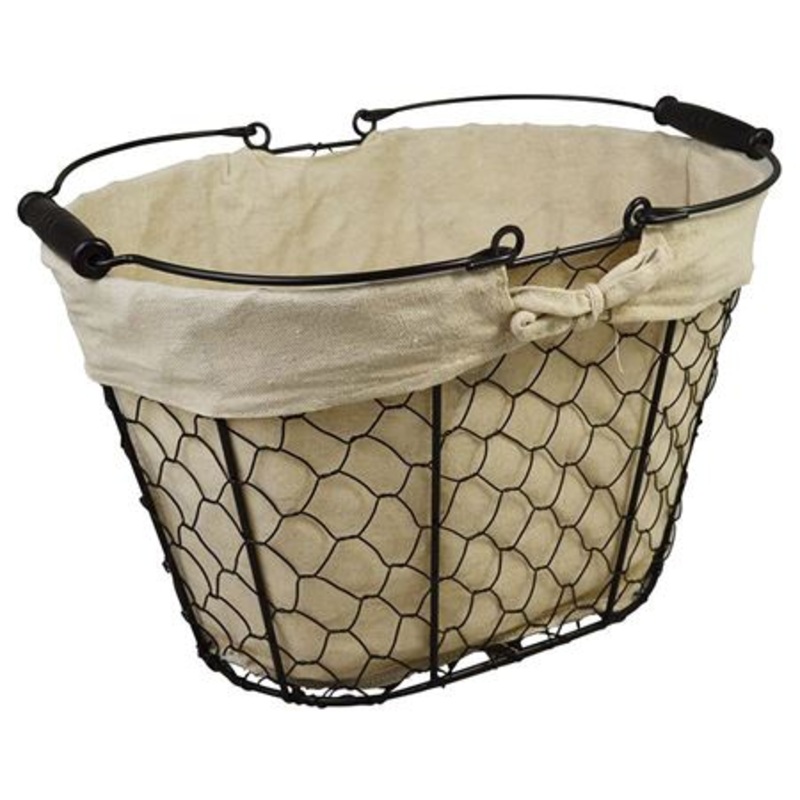 Wire Basket With Lining 35x23x22cm