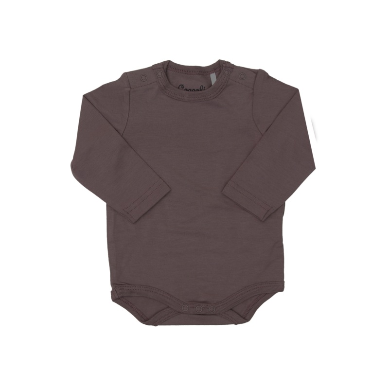 Coccoli Modal Long Sleeves Bodysuit Chocolate