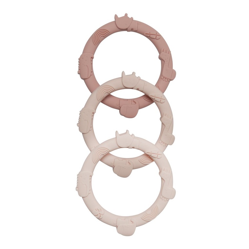 Loulou Lollipop Wild Teething Ring Set – Pink