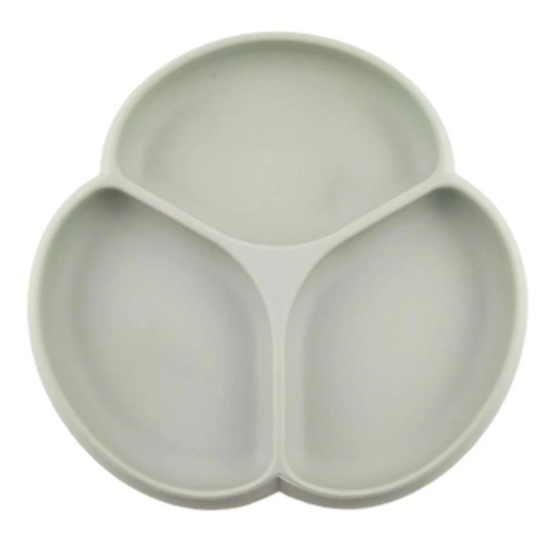 Glitter & Spice Silicone Suction Plate Sage