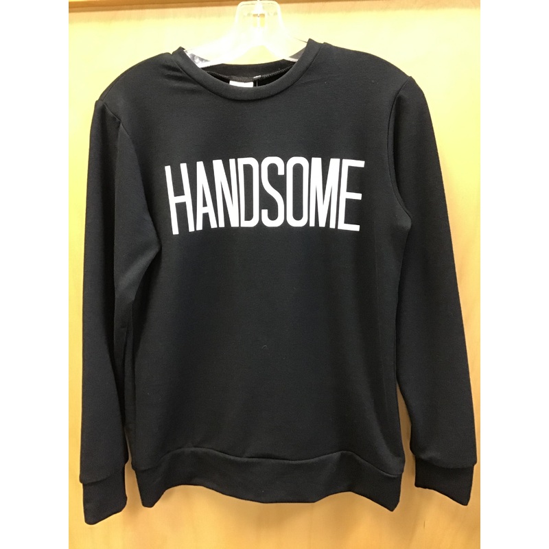 Posh & Cozy FINAL SALE Crew HANDSOME, Black