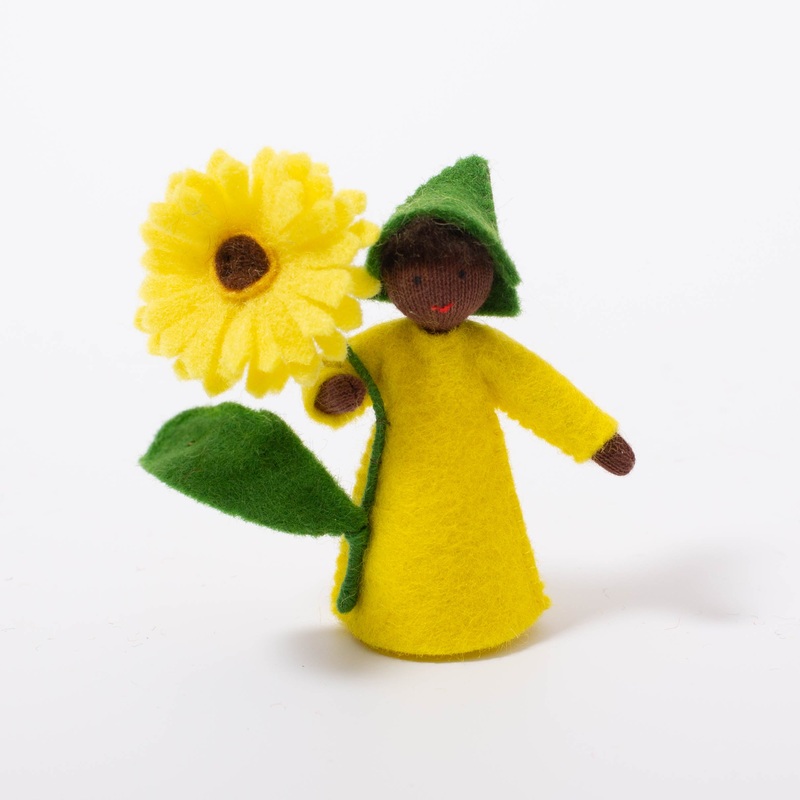 Yellow Calendula Flower Fairy | Dark Skin Tone