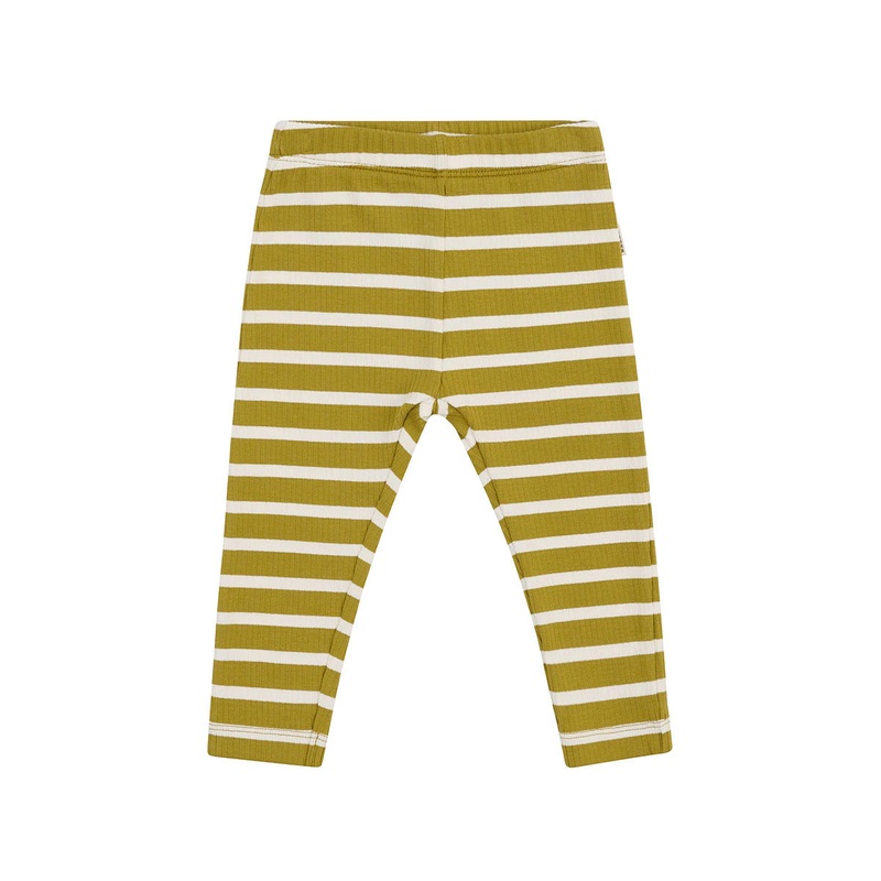 Bonds | Needle Rib Leggings Olive/ Mascarpone Stripe