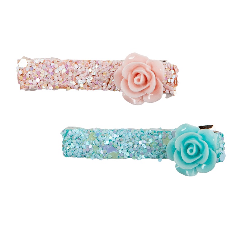 Great Pretenders 90809 Boutique Glitter Rosette Hair Clips 2pk *