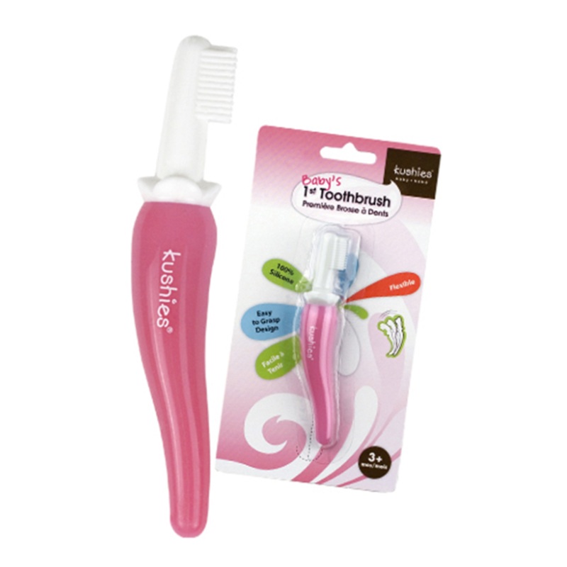 Kushies Baby’s First Toothbrush, Pink