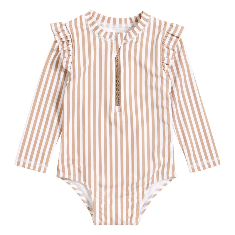 Petit Lem UV Swimsuit Stripe Print Long Sleeves BABY