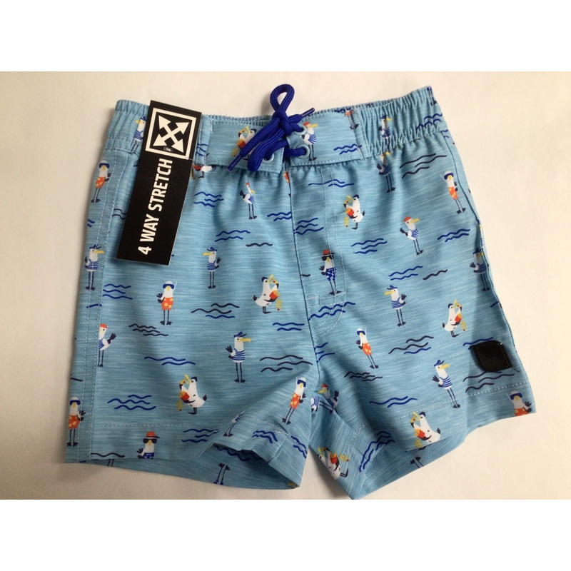 Enforce Swim Short 4 Way Stretch Aquamarine Seagulls KIDS’