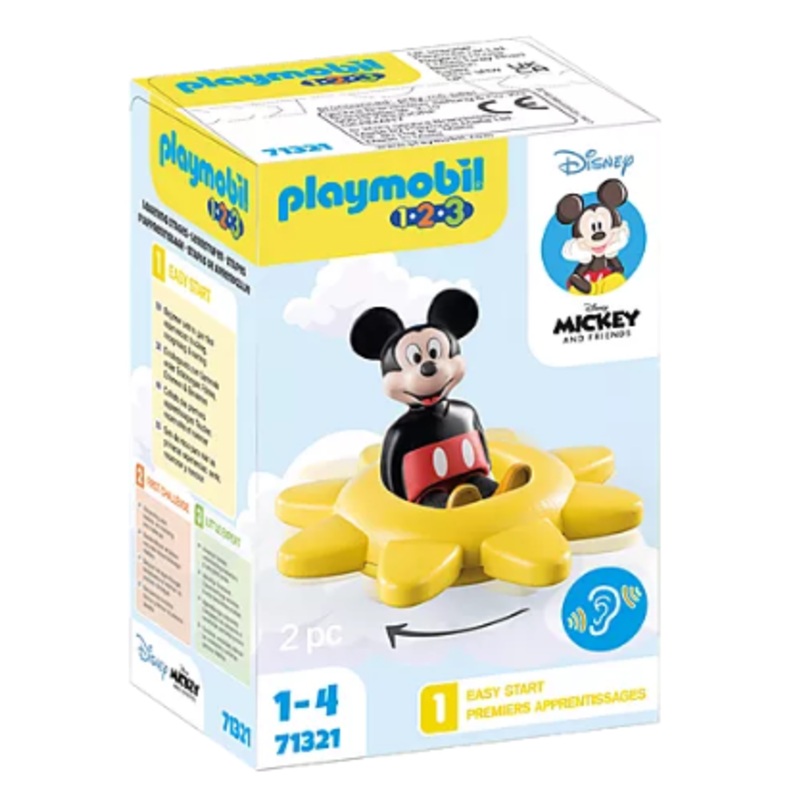 Playmobil 123, 71321 Disney: Mickey’s Spinning Sun with Rattle Feature